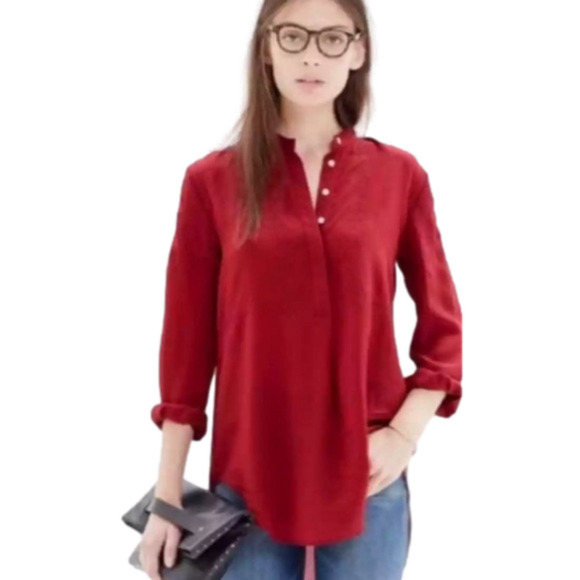 Madewell Ballad 100 % silk embroidered tunic blouse size small. - Picture 1 of 8